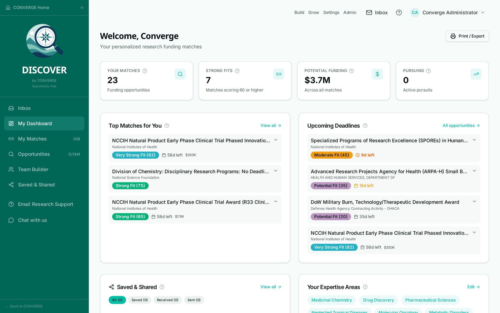 Discover interface